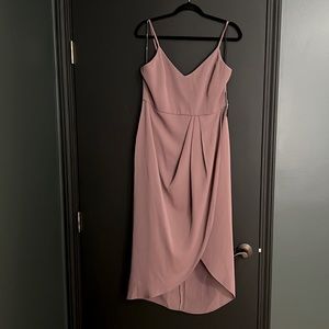 Lulu’s Mauve Midi Dress with Slit